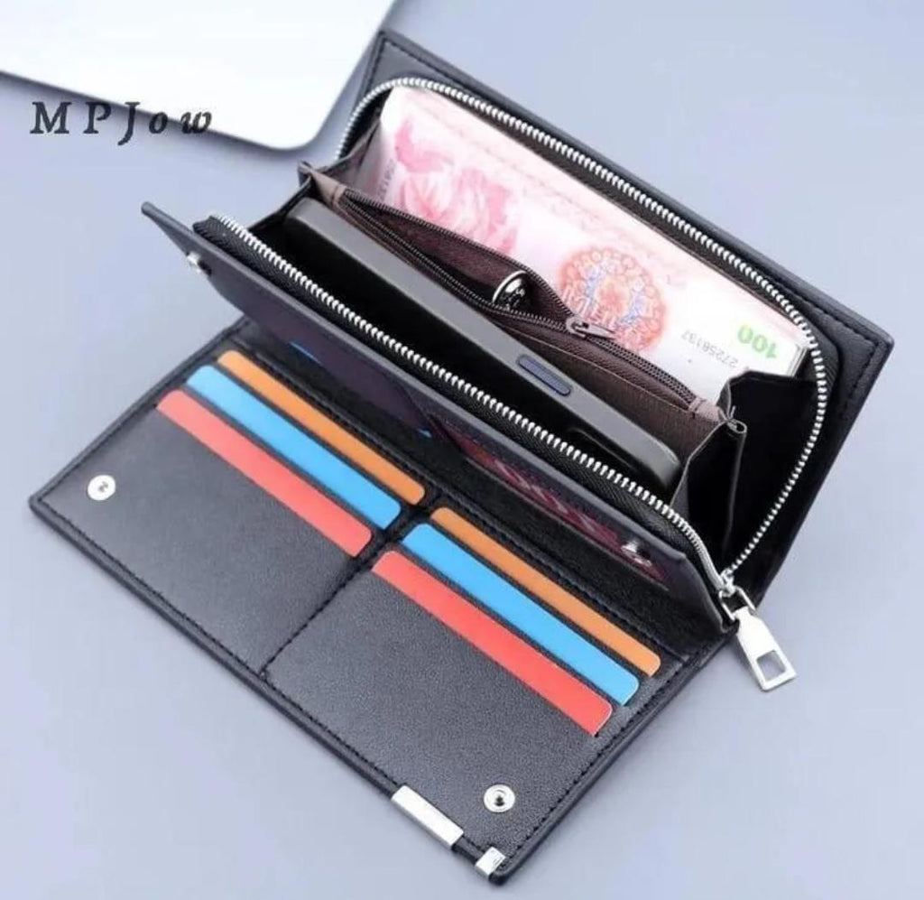 Balebaily Long Wallet Slim Multi Pocket PU Leather Design | Blackㅤㅤㅤㅤㅤㅤㅤㅤㅤㅤㅤㅤㅤㅤㅤㅤㅤㅤㅤㅤㅤ