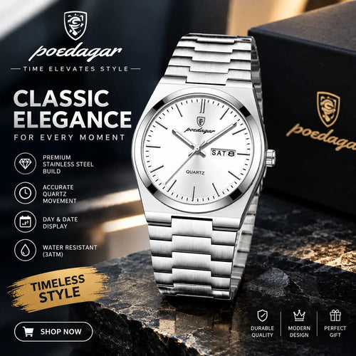 Premium Stainless Steel Quartz Watch PRX Style Elegant Durable Timepiece With Stainless Steel Strap And Precise Quartz Mechanism
