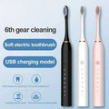 Rechargeable Electric Toothbrush With 2 Extra Heads | USB Charging Rechargeable Total Washable Electronic Whitening Teeth Brush for Oral Care