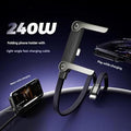 240W 2-in-1 Data Cable With Stand | 1.5 Meter C to C USB Data Cable | Fast Charging Nylon Braided Mobile Cableㅤㅤㅤㅤㅤㅤㅤㅤㅤㅤㅤㅤㅤㅤㅤ
